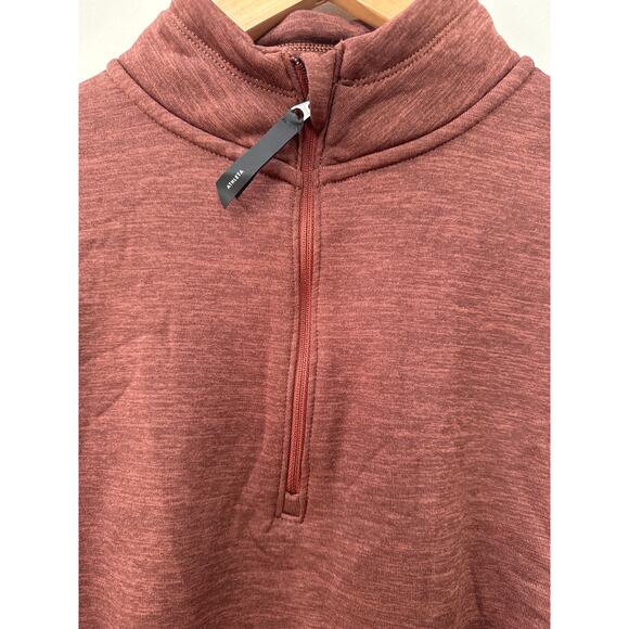 Athleta Rust Brown Womens Quarter Zip Sweatshirt Pullover Size Small Athleisure - Picture 2 of 9
